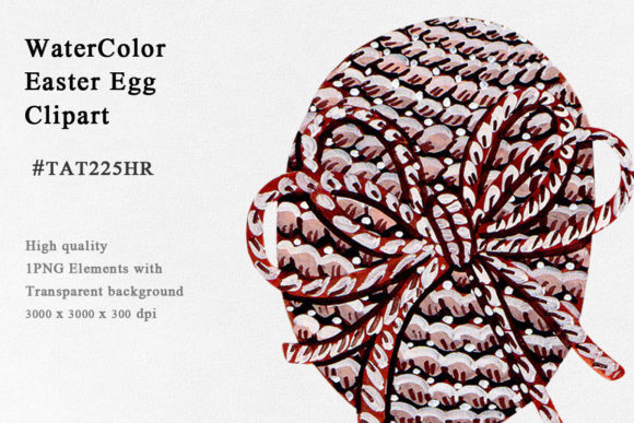 Dark Easter Egg Watercolor Clipart and Illustrations