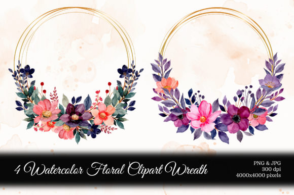Digital Clipart Floral Watercolor Part10