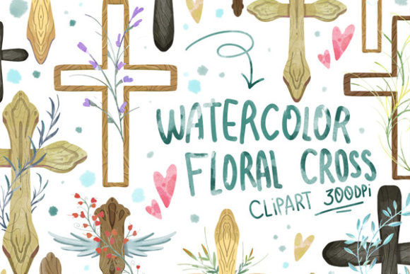 Watercolor Cross Clipart Easter: Perfect Illustrations