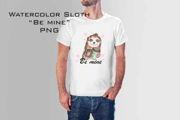 Watercolor Cute Sloth