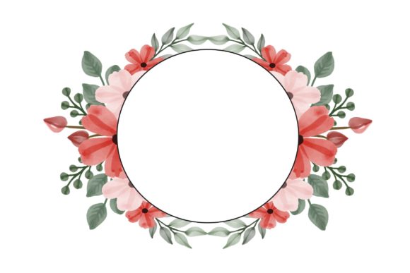 Watercolor Floral Frame Collections and Illustrations