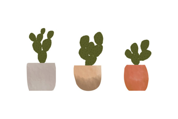 Watercolor Pot Paint Element Illustrations