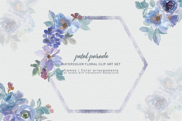 Watercolor Soft Floral Clipart Set for Illustrations