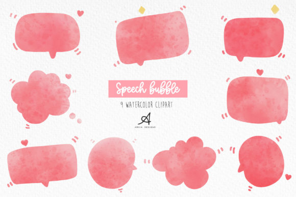Watercolor Speech Bubble: Soft Illustrations for Brands